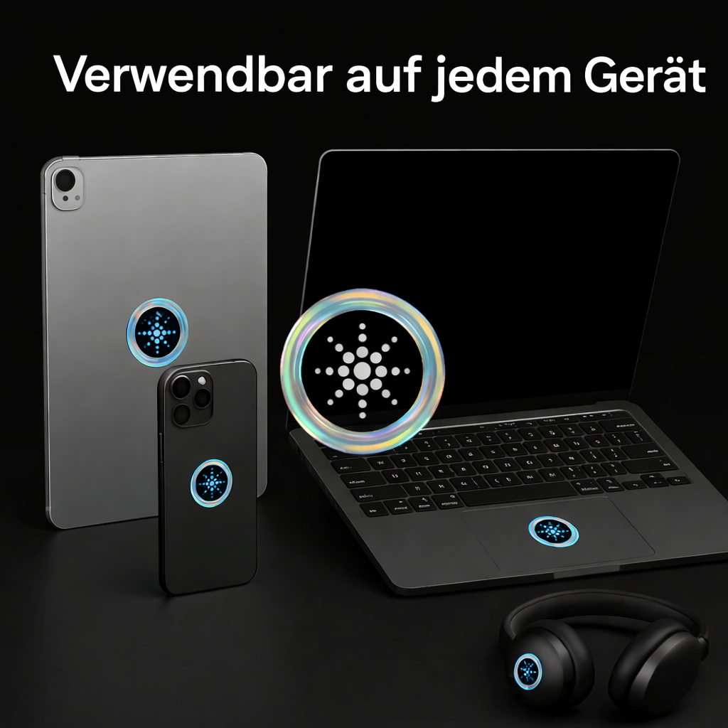 Quantum Shield – Minimalistisches Geräte-Sticker